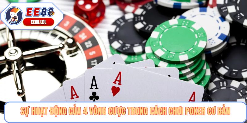 Sự hoạt động của 4 vòng cược trong cách chơi poker cơ bản